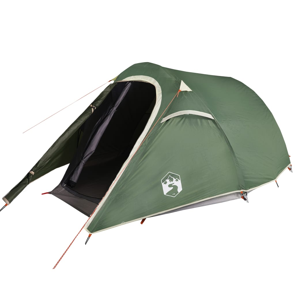 vidaXL Camping Tent Tunnel 3-Person Green Waterproof - Outdoor Adventure Essential 3 Man Tent Cosy Camping Co.   