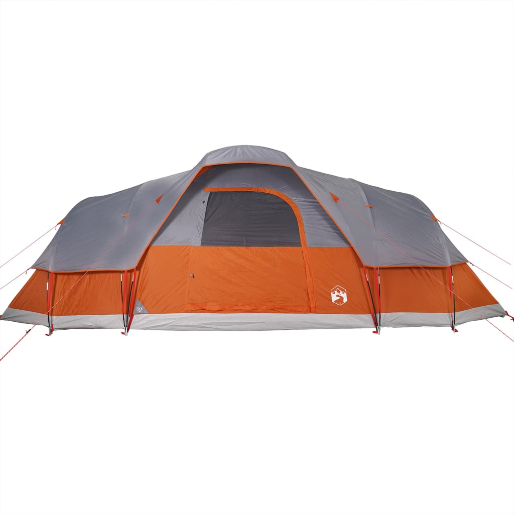 vidaXL Family Tent Dome 11-Person Grey and Orange Waterproof - Spacious and Weather-Resistant 11 Man Tent Cosy Camping Co.   