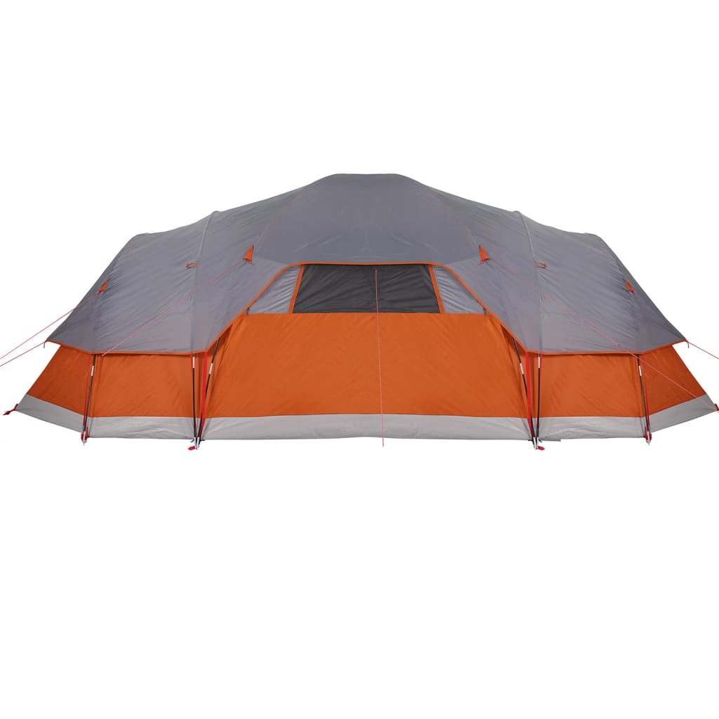 vidaXL Family Tent Dome 11-Person Grey and Orange Waterproof - Spacious and Weather-Resistant 11 Man Tent Cosy Camping Co.   