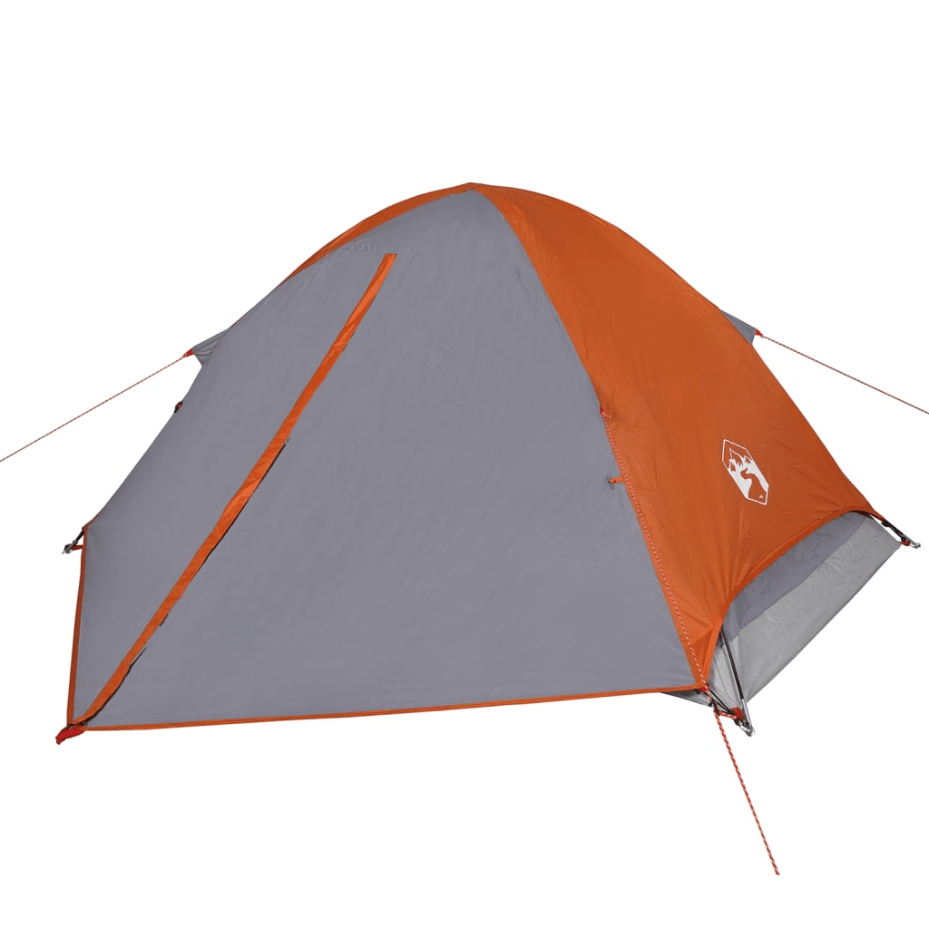 vidaXL Camping Tent Dome 2-Person Grey and Orange - Waterproof, Easy Assembly 2 Man Tent Cosy Camping Co.   