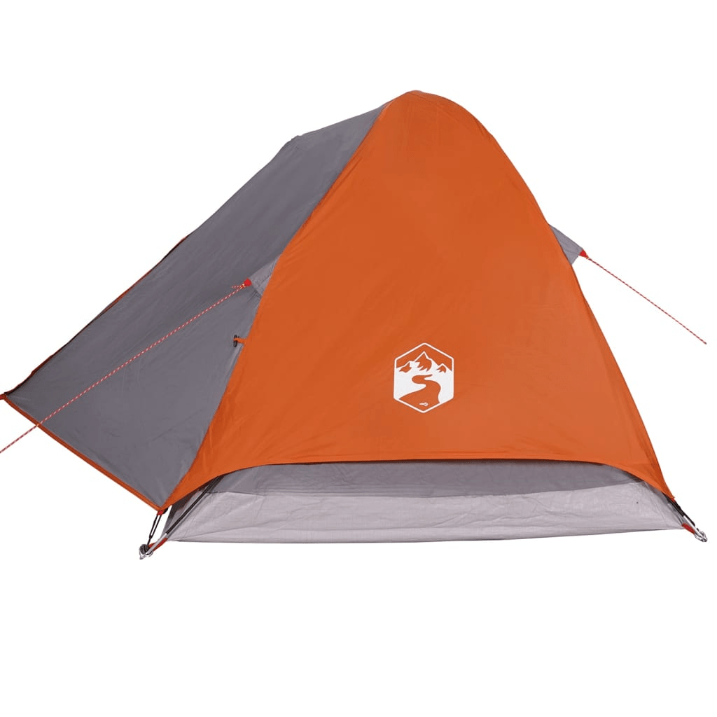 vidaXL Camping Tent Dome 2-Person Grey and Orange - Waterproof, Easy Assembly 2 Man Tent Cosy Camping Co.   