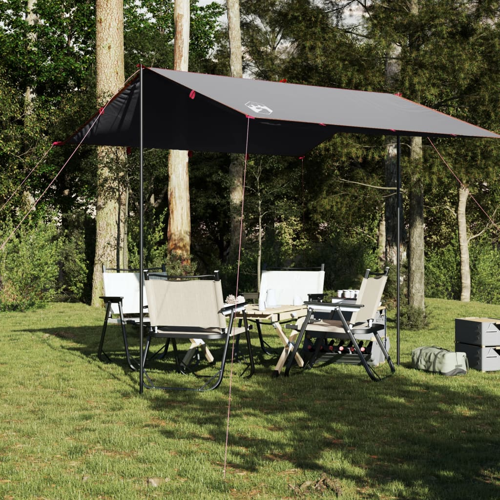 vidaXL Camping Tarp Grey and Orange 300x294 cm - Waterproof, Multi-functional, and Lightweight Tarp Cosy Camping Co. Grey  