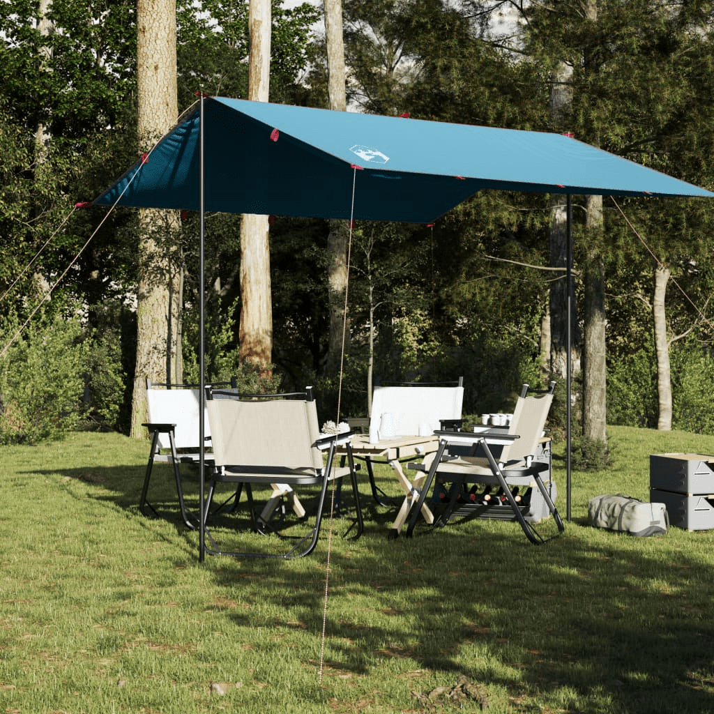 vidaXL Camping Tarp Blue 300x294 cm - Waterproof, Wind Resistant, Lightweight Tarp Cosy Camping Co. Blue  