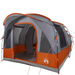 vidaXL Camping Tent Tunnel 3-Person Grey and Orange Waterproof 3 Man Tent Cosy Camping Co.   