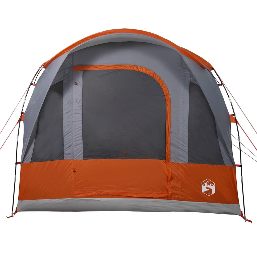 vidaXL Camping Tent Tunnel 3-Person Grey and Orange Waterproof 3 Man Tent Cosy Camping Co.   