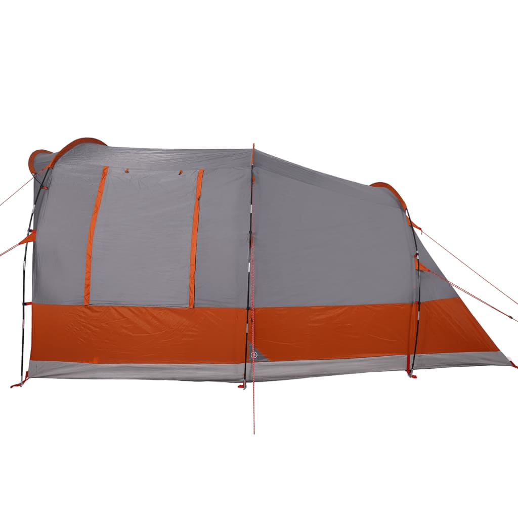 vidaXL Camping Tent Tunnel 3-Person Grey and Orange Waterproof 3 Man Tent Cosy Camping Co.   