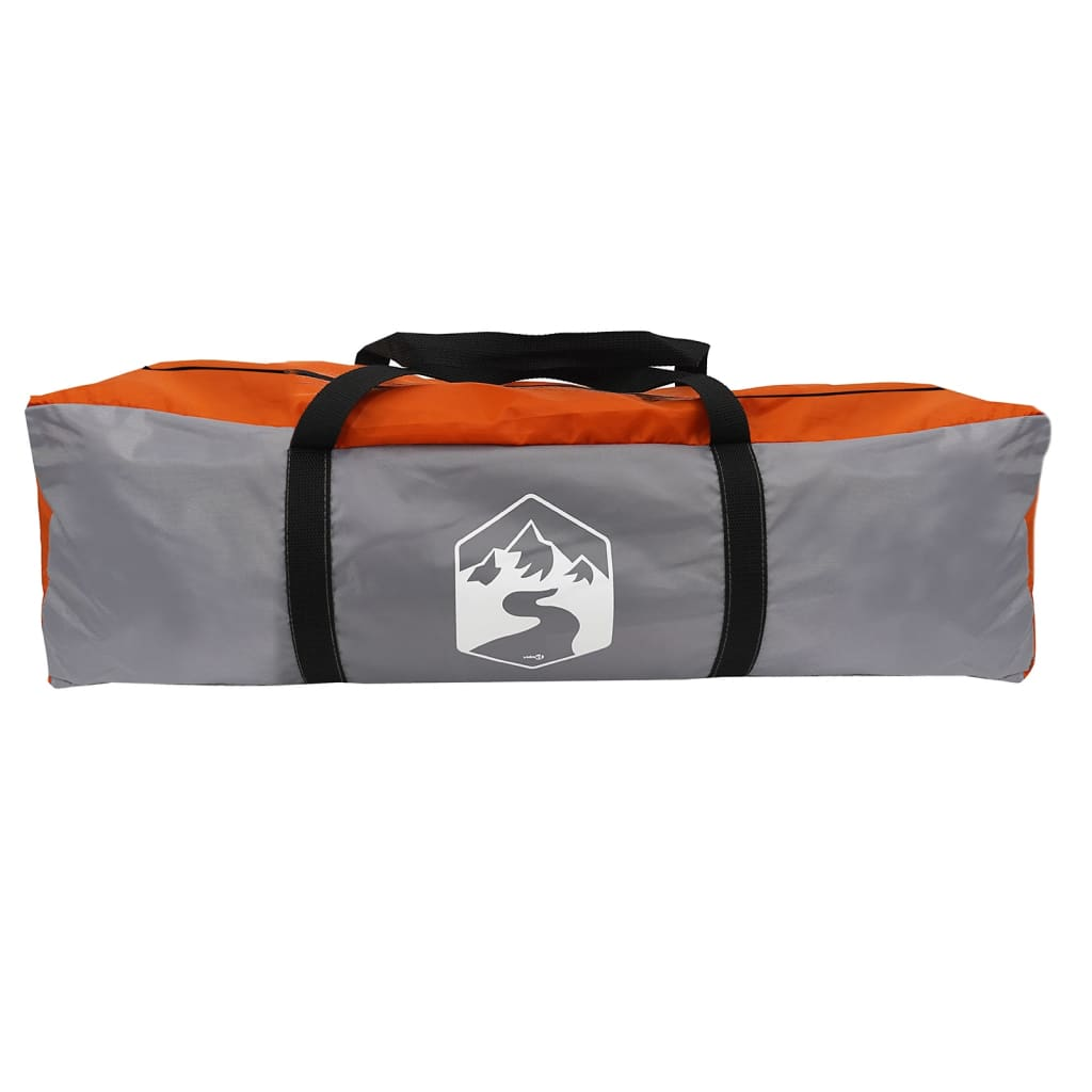 vidaXL Camping Tent Tunnel 3-Person Grey and Orange Waterproof 3 Man Tent Cosy Camping Co.   