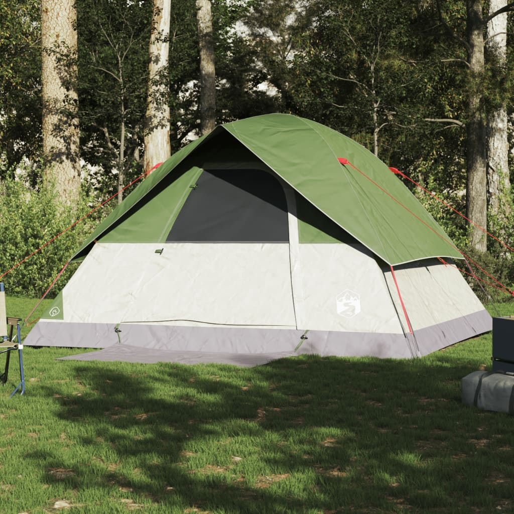 vidaXL Family Tent Dome 6-Person Green Waterproof - Comfortable & Weatherproof 6 Man Tent Cosy Camping Co.   