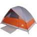 vidaXL Camping Tent Dome 4-Person Grey and Orange Waterproof 4 Man Tent Cosy Camping Co.   