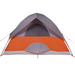 vidaXL Camping Tent Dome 4-Person Grey and Orange Waterproof 4 Man Tent Cosy Camping Co.   