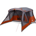 vidaXL Camping Tent with Porch - 4-Person Grey and Orange Waterproof 4 Man Tent Cosy Camping Co.   