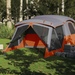 vidaXL Camping Tent with Porch - 4-Person Grey and Orange Waterproof 4 Man Tent Cosy Camping Co.   