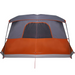 vidaXL Camping Tent with Porch - 4-Person Grey and Orange Waterproof 4 Man Tent Cosy Camping Co.   