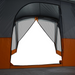 vidaXL Camping Tent with Porch - 4-Person Grey and Orange Waterproof 4 Man Tent Cosy Camping Co.   