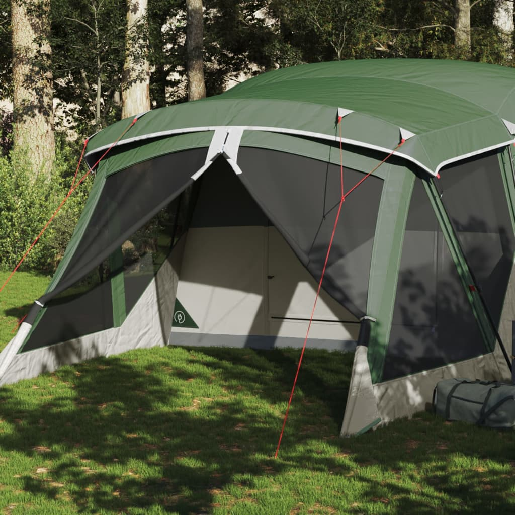 vidaXL Camping Tent with Porch 4-Person Green Waterproof 4 Man Tent Cosy Camping Co. Green  