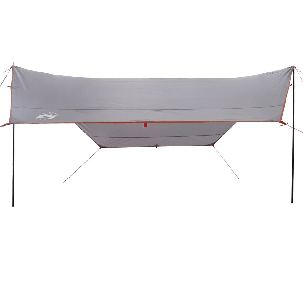 vidaXL Camping Tarp Grey and Orange 430x380x210 cm - Waterproof, Wind Resistant, Lightweight Tarp Cosy Camping Co.   