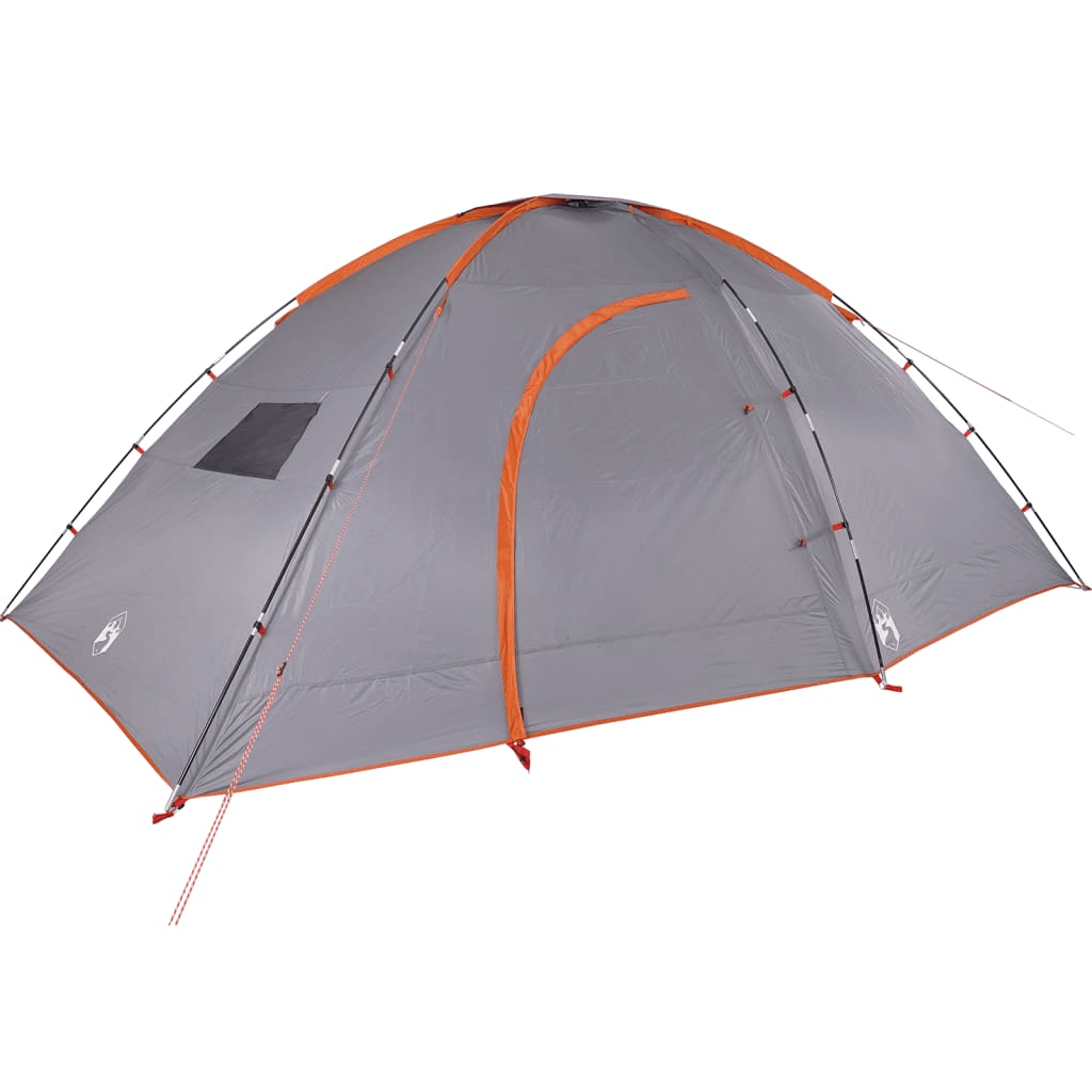 vidaXL Camping Tent 8-Person Grey and Orange Waterproof - Reliable Protection for Outdoor Adventures 8 Man Tent Cosy Camping Co.   