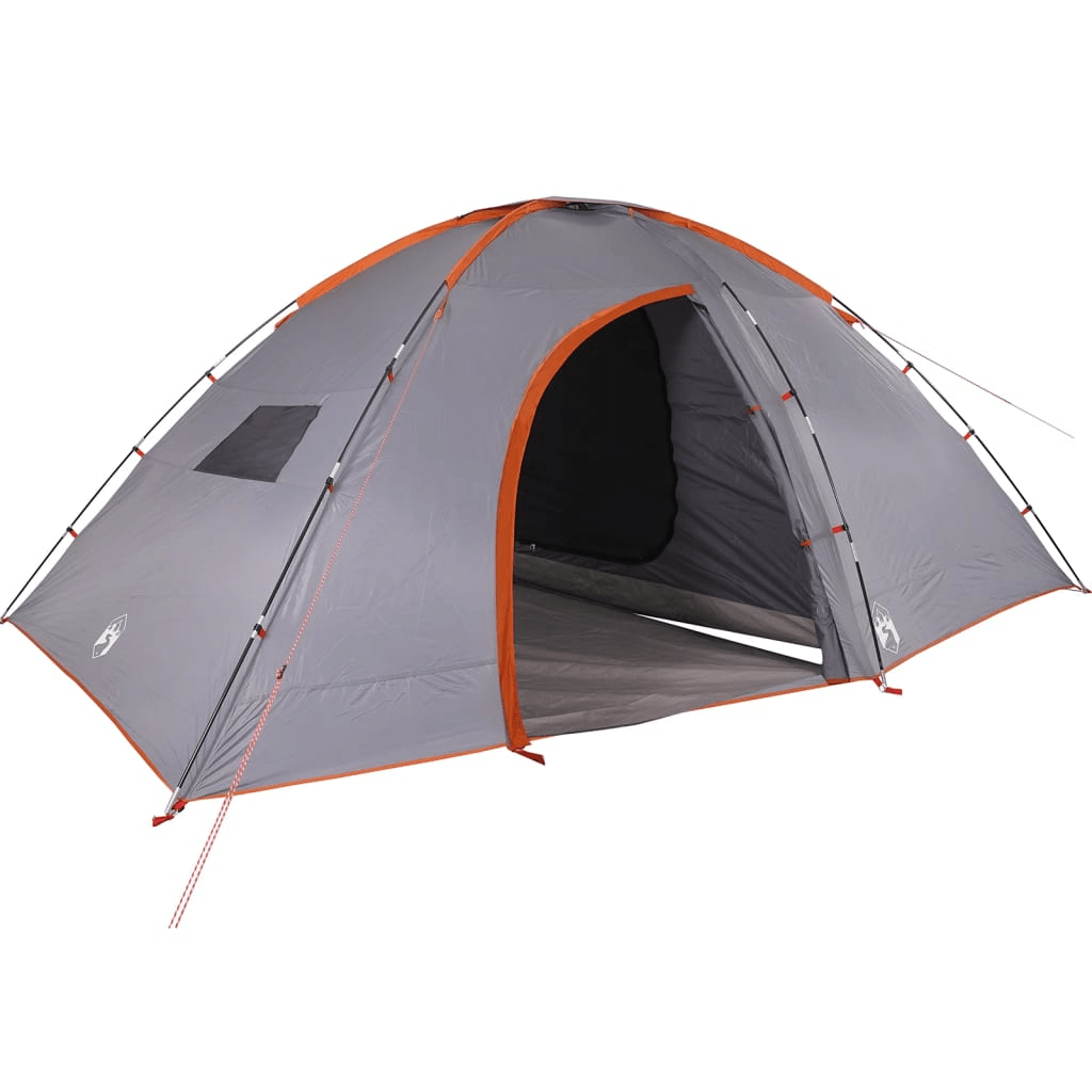 vidaXL Camping Tent 8-Person Grey and Orange Waterproof - Reliable Protection for Outdoor Adventures 8 Man Tent Cosy Camping Co.   