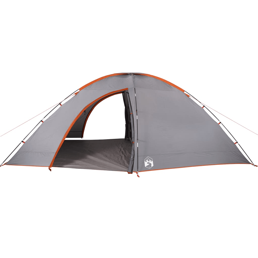 vidaXL Camping Tent 8-Person Grey and Orange Waterproof - Reliable Protection for Outdoor Adventures 8 Man Tent Cosy Camping Co.   