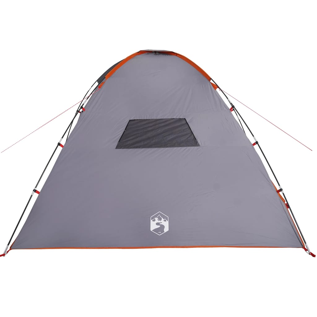 vidaXL Camping Tent 8-Person Grey and Orange Waterproof - Reliable Protection for Outdoor Adventures 8 Man Tent Cosy Camping Co.   