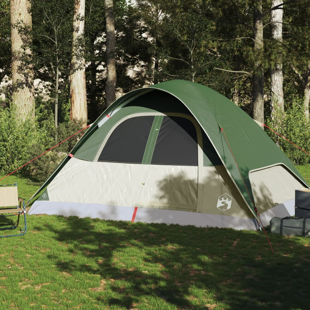 vidaXL Family Tent Dome 6-Person Green Waterproof - Spacious and Weather-Resistant Camping Tent 6 Man Tent Cosy Camping Co.   