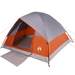 vidaXL Family Tent Dome 6-Person Grey and Orange Waterproof - Outdoor Camping Gear 6 Man Tent Cosy Camping Co.   