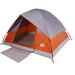 vidaXL Camping Tent Dome 3-Person - Grey and Orange Waterproof 3 Man Tent Cosy Camping Co.   