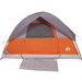 vidaXL Camping Tent Dome 3-Person - Grey and Orange Waterproof 3 Man Tent Cosy Camping Co.   