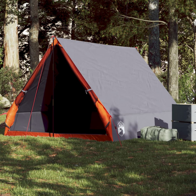 vidaXL Camping Tent A-Frame 2-Person - Grey and Orange Waterproof 2 Man Tent Cosy Camping Co. Grey  