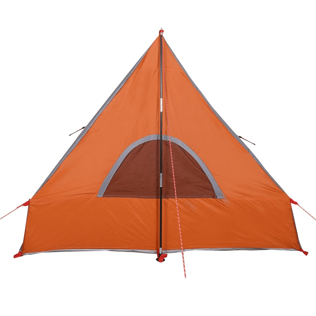 vidaXL Camping Tent A-Frame 2-Person - Grey and Orange Waterproof 2 Man Tent Cosy Camping Co.   