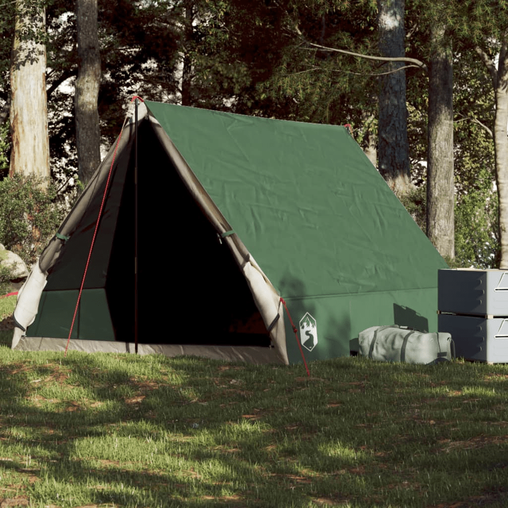 vidaXL Camping Tent A-Frame 2-Person Green Waterproof - Stay Dry and Comfortable on Your Outdoor Adventures 2 Man Tent Cosy Camping Co. Green  