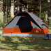 vidaXL Family Tent Dome 6-Person Grey and Orange Waterproof - Spacious and Weather-Resistant Camping Tent 6 Man Tent Cosy Camping Co. Grey  