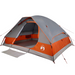 vidaXL Family Tent Dome 6-Person Grey and Orange Waterproof - Spacious and Weather-Resistant Camping Tent 6 Man Tent Cosy Camping Co.   