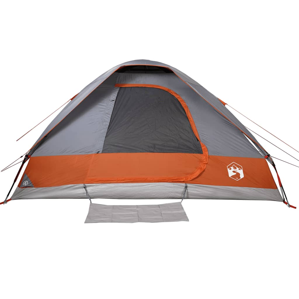 vidaXL Family Tent Dome 6-Person Grey and Orange Waterproof - Spacious and Weather-Resistant Camping Tent 6 Man Tent Cosy Camping Co.   