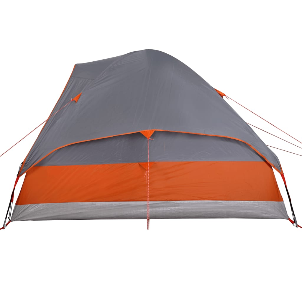 vidaXL Family Tent Dome 6-Person Grey and Orange Waterproof - Spacious and Weather-Resistant Camping Tent 6 Man Tent Cosy Camping Co.   