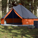 vidaXL Family Tent Tipi 6-Person Grey and Orange Waterproof - Spacious and Weatherproof Camping Tent 6 Man Tent Cosy Camping Co. Grey  