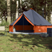 vidaXL Family Tent Tipi 6-Person Grey and Orange Waterproof - Spacious and Weatherproof Camping Tent 6 Man Tent Cosy Camping Co.   