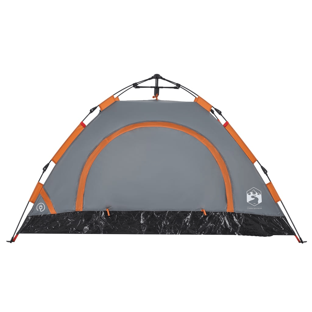 vidaXL Camping Tent 2-Person Grey and Orange Quick Release 2 Man Tent Cosy Camping Co.   