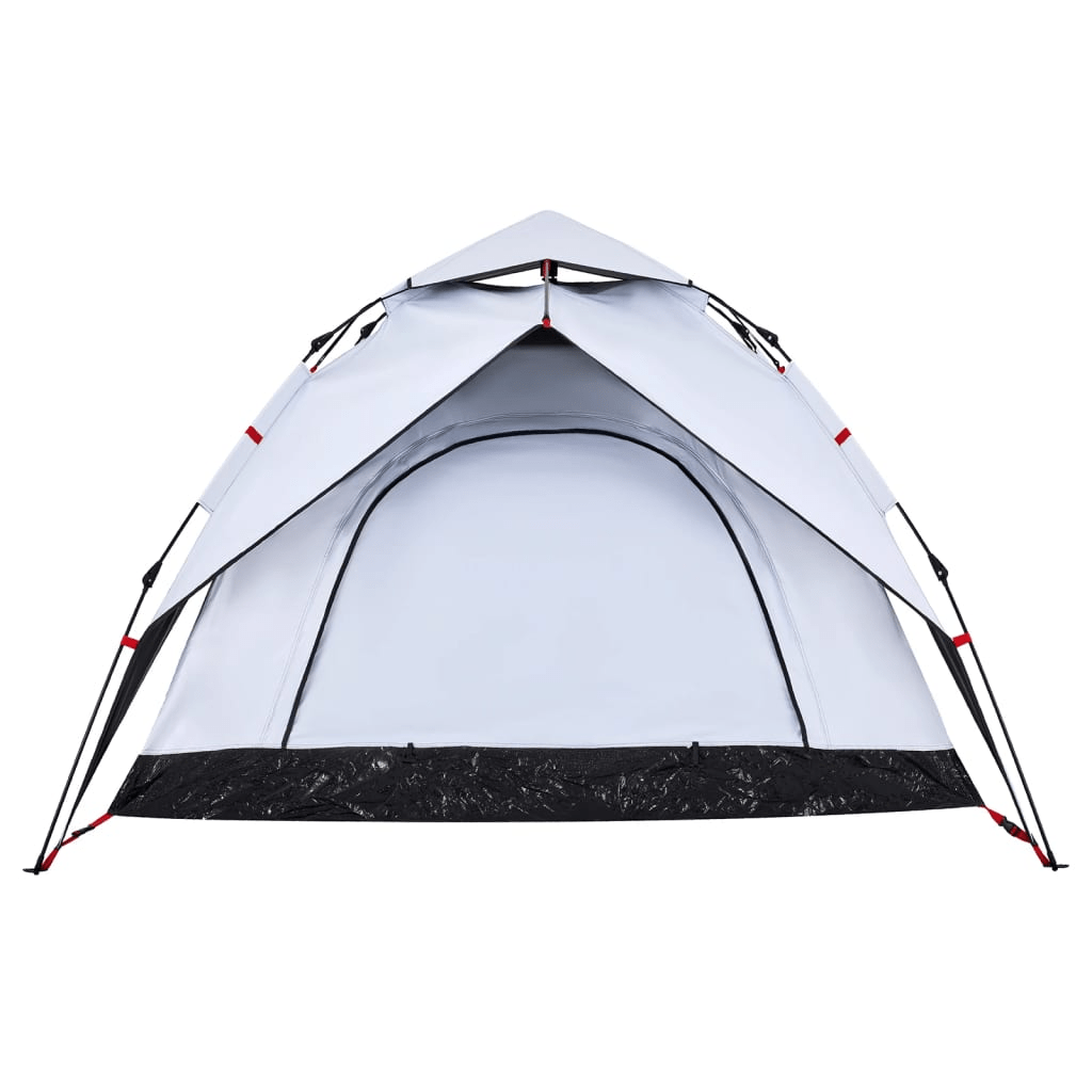 vidaXL Camping Tent Dome 3-Person - White Blackout Fabric, Quick Release 3 Man Tent Cosy Camping Co.   