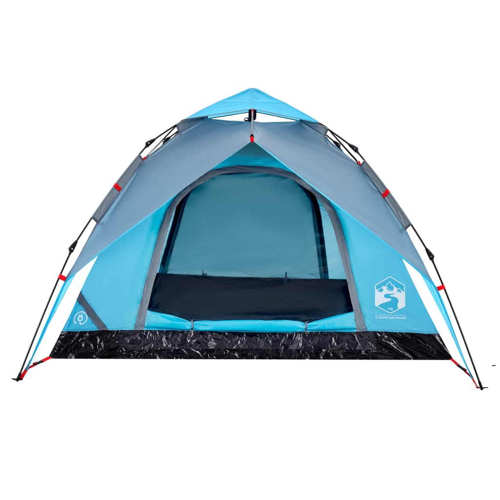 vidaXL Camping Tent Dome 4-Person Blue Quick Release - Waterproof & Easy Setup 4 Man Tent Cosy Camping Co.   