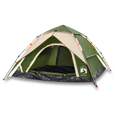 vidaXL Camping Tent Dome 4-Person Green Quick Release - Weatherproof & Cozy Camping Experience 4 Man Tent Cosy Camping Co.   