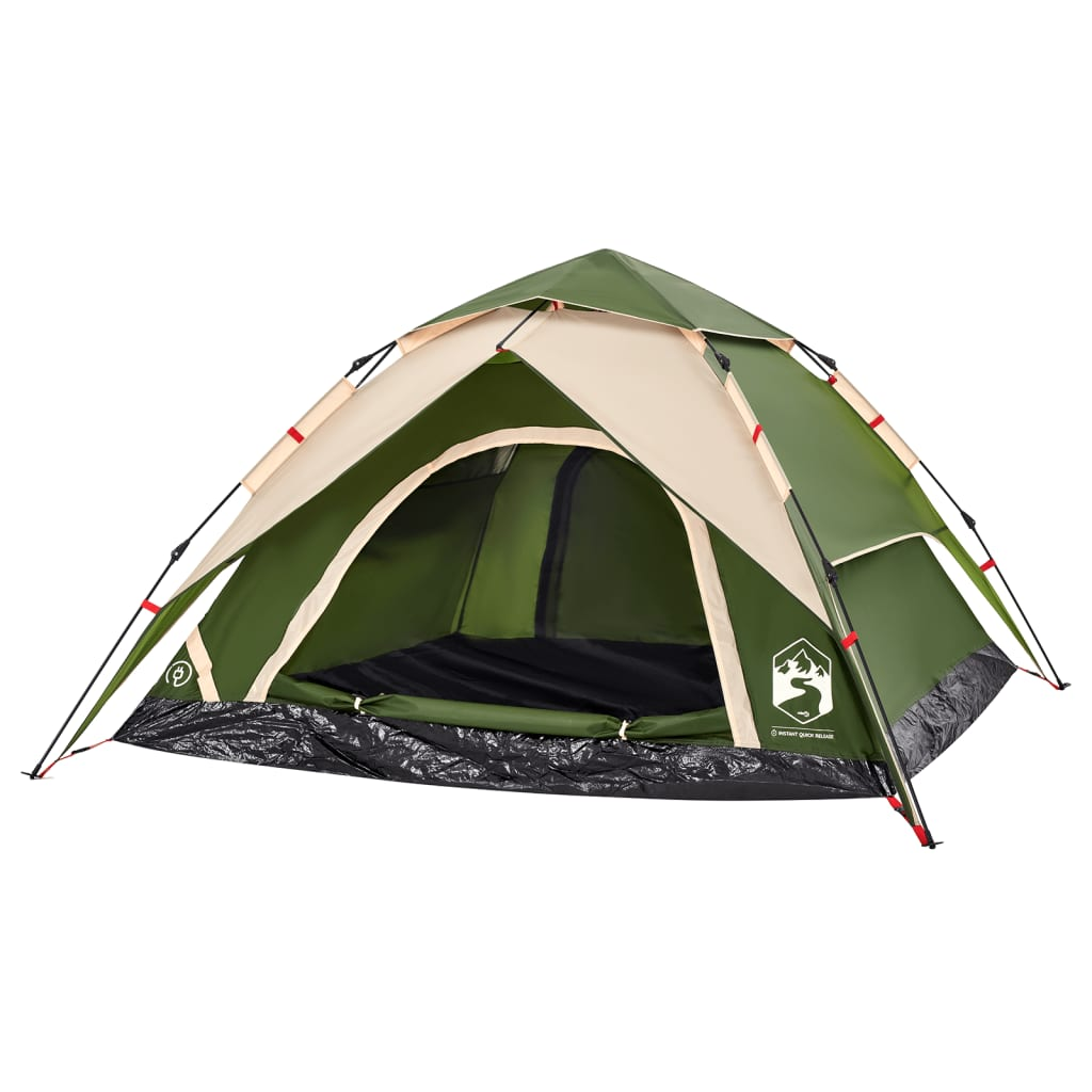 vidaXL Camping Tent Dome 4-Person Green Quick Release - Weatherproof & Cozy Camping Experience 4 Man Tent Cosy Camping Co.   