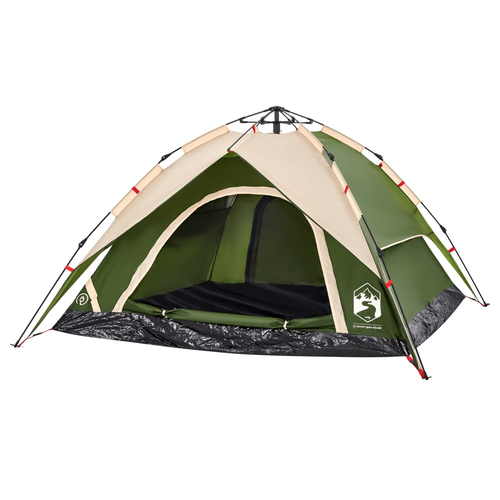 vidaXL Camping Tent Dome 4-Person Green Quick Release - Weatherproof & Cozy Camping Experience 4 Man Tent Cosy Camping Co.   