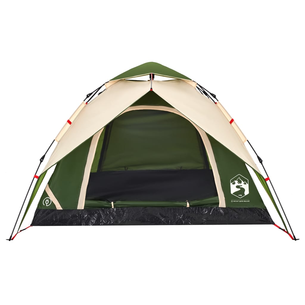 vidaXL Camping Tent Dome 4-Person Green Quick Release - Weatherproof & Cozy Camping Experience 4 Man Tent Cosy Camping Co.   