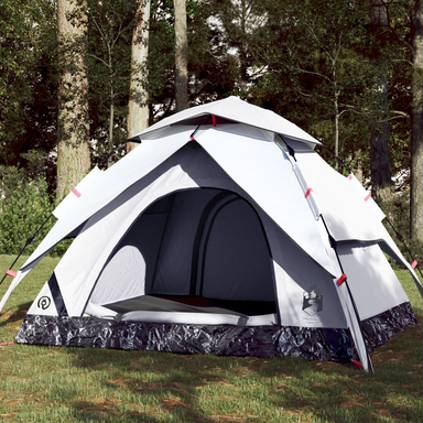 vidaXL Camping Tent Dome 4-Person White | Blackout Fabric | Quick Release | Waterproof | Easy Setup 4 Man Tent Cosy Camping Co. White  