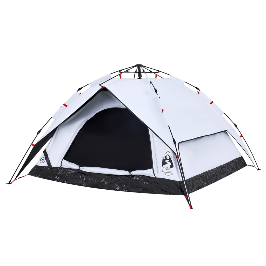 vidaXL Camping Tent Dome 4-Person White | Blackout Fabric | Quick Release | Waterproof | Easy Setup 4 Man Tent Cosy Camping Co.   