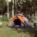 vidaXL Camping Tent Dome 4-Person Grey and Orange Quick Release - Stay Dry and Comfortable on Your Adventures 4 Man Tent Cosy Camping Co.   