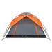 vidaXL Camping Tent Dome 4-Person Grey and Orange Quick Release - Stay Dry and Comfortable on Your Adventures 4 Man Tent Cosy Camping Co.   