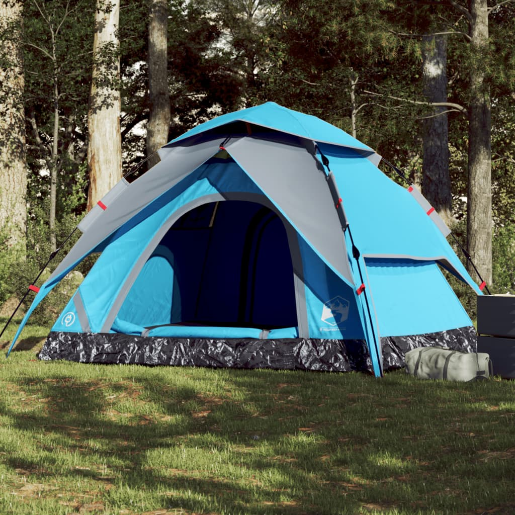 vidaXL Camping Tent Dome 5-Person Blue Quick Release - Waterproof, Easy Setup, Detachable Rainfly 5 Man Tent Cosy Camping Co. Blue  
