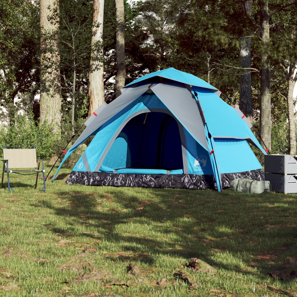 vidaXL Camping Tent Dome 5-Person Blue Quick Release - Waterproof, Easy Setup, Detachable Rainfly 5 Man Tent Cosy Camping Co.   